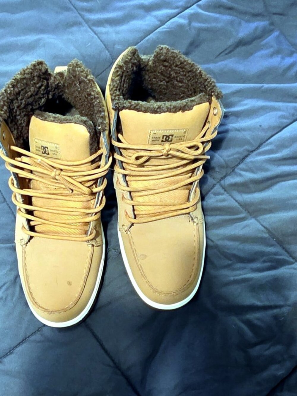 DC Shoes Woodland Winter Snow Boots Men's Size 11 Wheat Tan Sherpa Lined